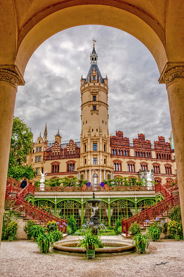 The Garden Courtyard of Schwerin Castle Photograph by Jurgen Lorenzen