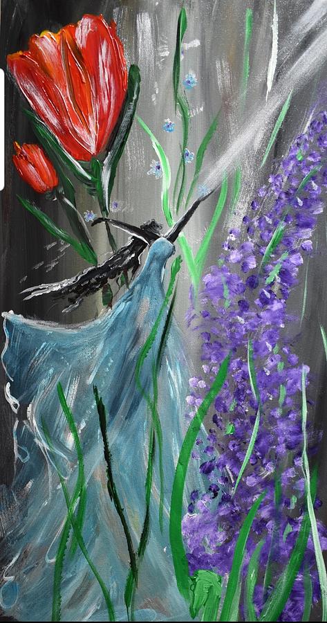 The Garden Fairy  Painting by Susan Voidets
