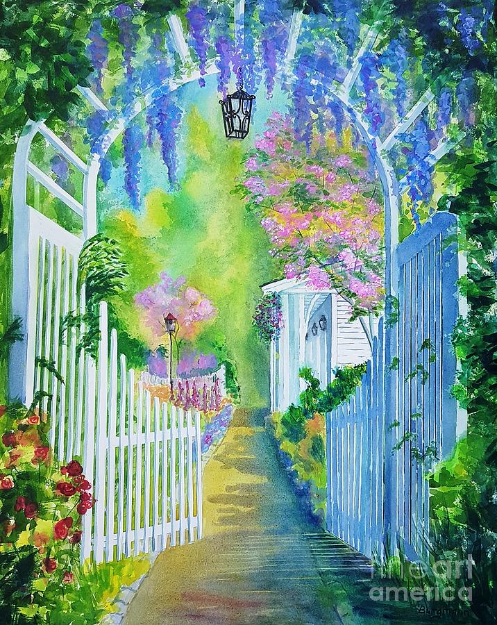 The Garden Gate Painting by Petra Burgmann