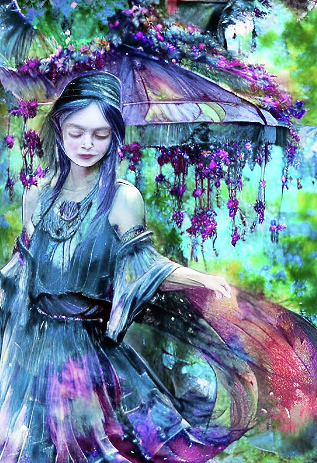 Fantasy Digital Art - The Garden by Grace Iradian