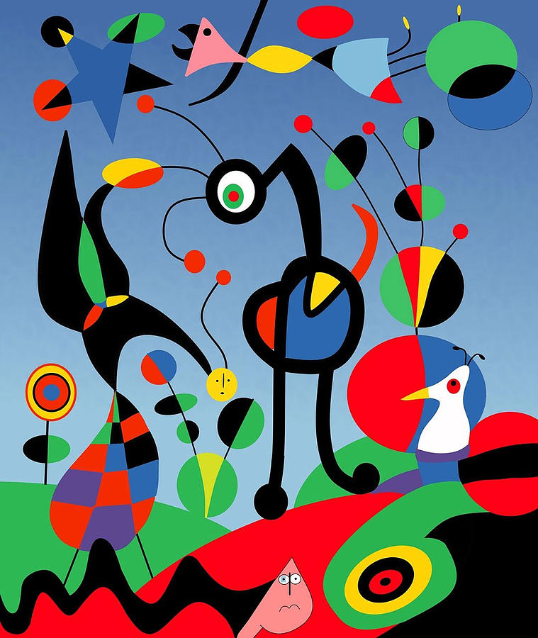 The Garden joan miro 1925 Digital Art by Ryan Hillbert - Fine Art America