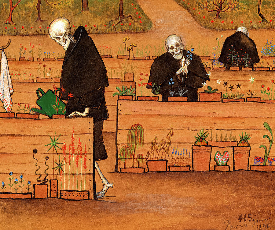 The Garden of Death, 1896 Painting by Hugo Simberg