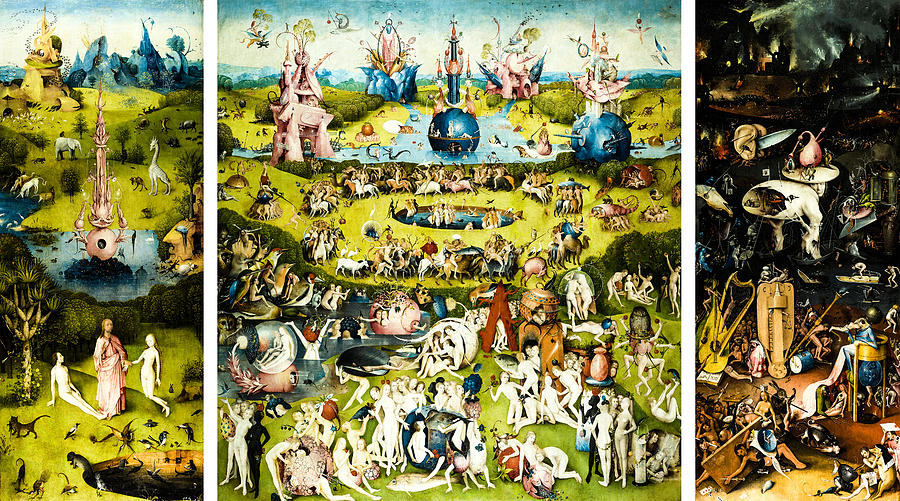 The Garden of Earthly Delights by Hieronymus Bosch Painting by Orca Art ...