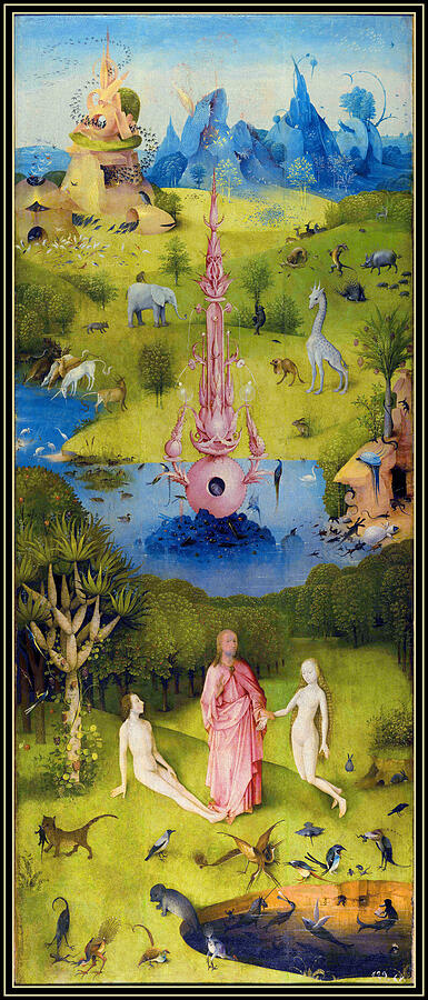 The Garden of Earthly Delights - Panel 1 out of 3 Painting by Hieronymus Bosch and George Art