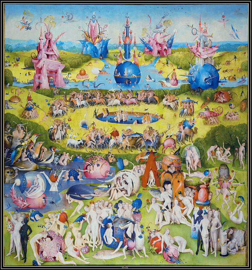 The Garden of Earthly Delights - Panel 2 out of 3 Painting by Hieronymus Bosch and George Art