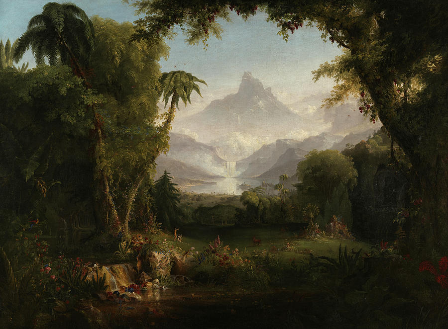 Thomas Cole Painting - The Garden of Eden, 1828 by Thomas Cole
