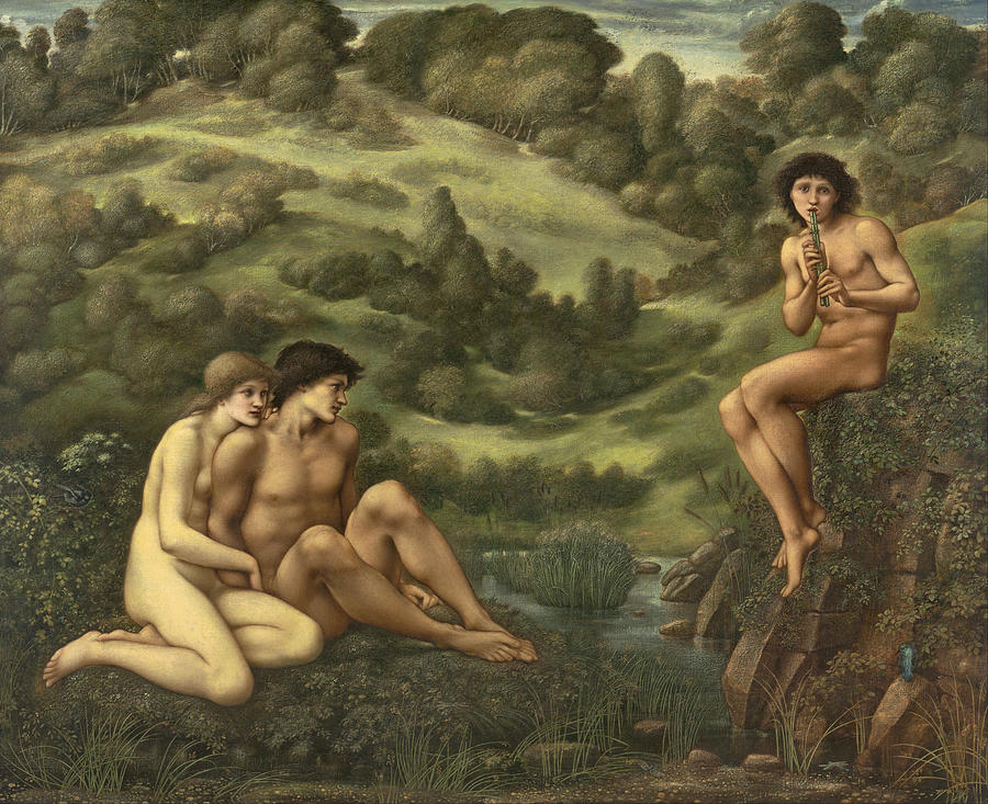 The garden of Pan. Date/Period 1886-1887. Painting. Oil on canvas Oil on canvas. Painting by Edward Burne-Jones