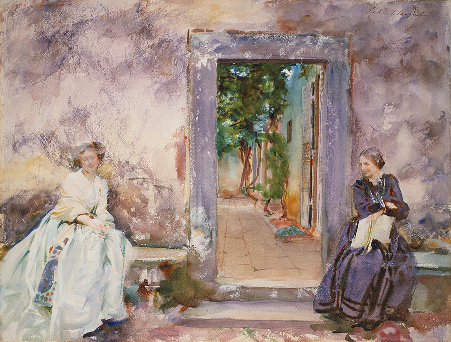 The Garden Wall, 1910 Painting by John Singer Sargent