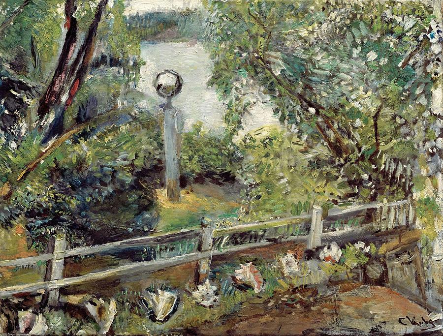 The Garden with the Glass Ball Painting by Christian Krohg Norwegian