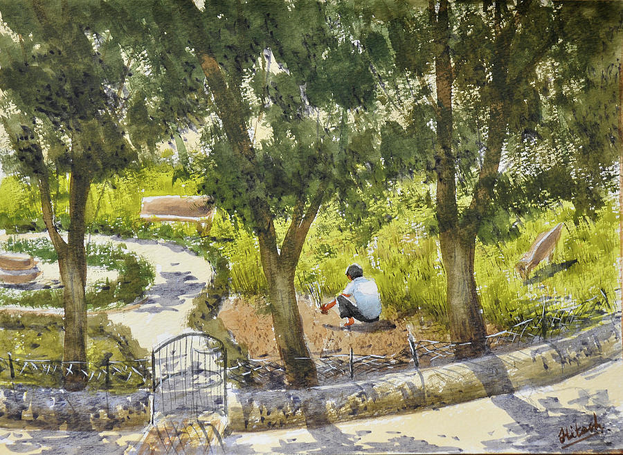 The gardener Painting by Tesh Parekh