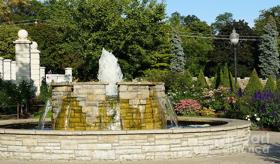 Metallic decorative sculpture in the gardens of Casa Loma. Casa