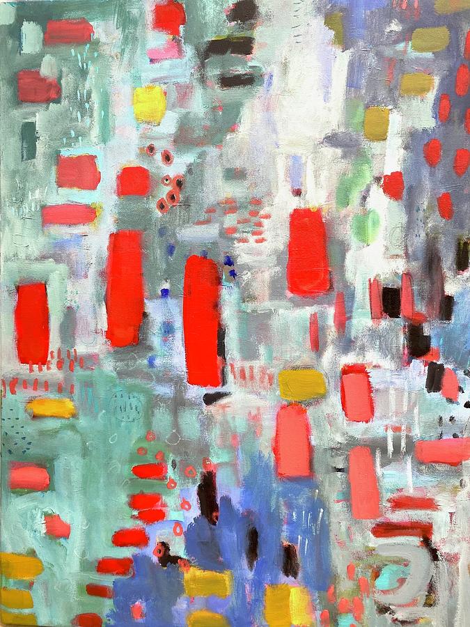 Abstract Painting - The Gardens Love the Rain by Rozsi Adean Moser