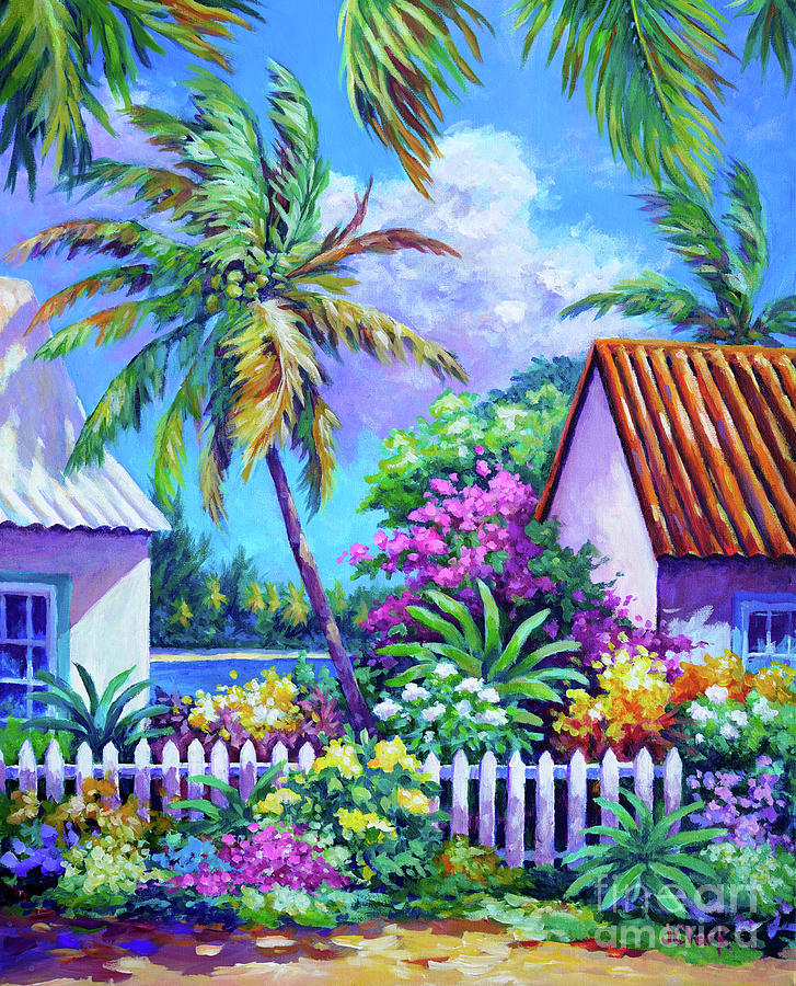 The Gardens Of Cayman Kai Painting