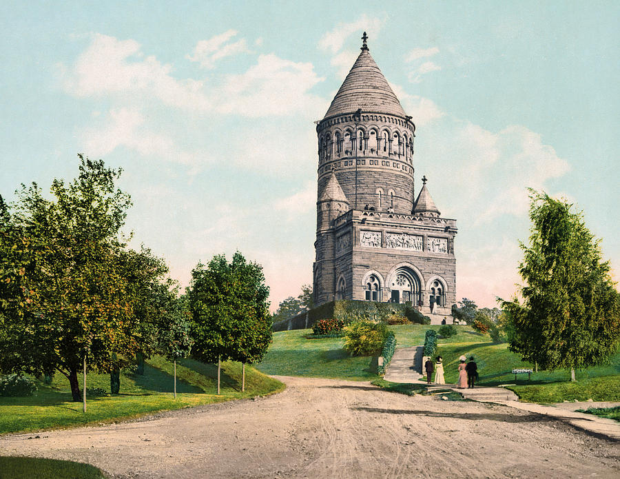 The Garfield Memorial - Cleveland Ohio - Circa 1900 Photochrom Photograph by War Is Hell Store