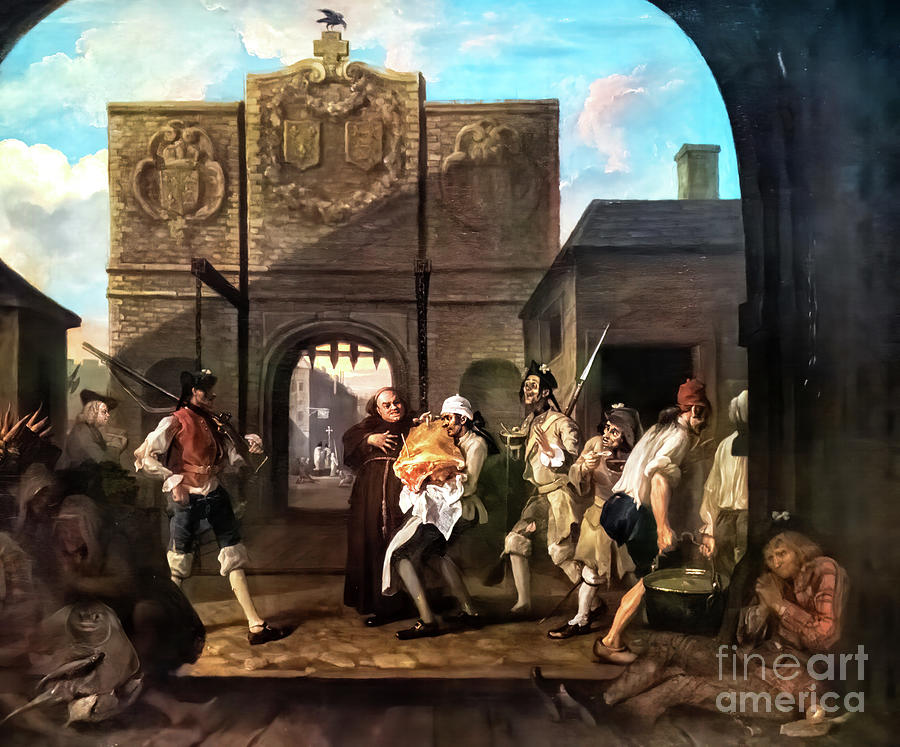 The Gate of Calais by William Hogarth 1748 Painting by William Hogarth