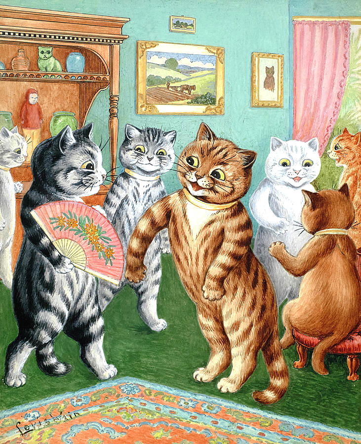 The Gathering By Louis Wain Drawing by Louis Wain - Fine Art America