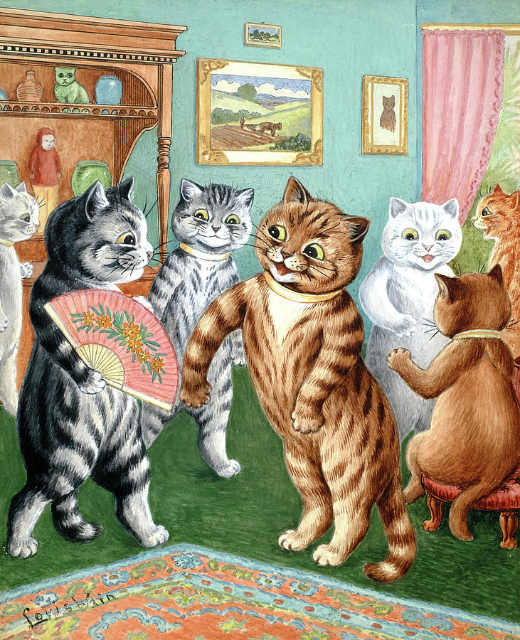 The Gathering Painting by Louis Wain Fine Art America