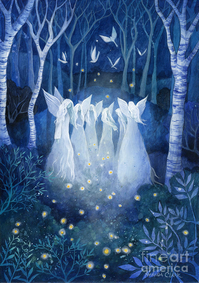 The Gathering of Angels Painting by Amanda Clark
