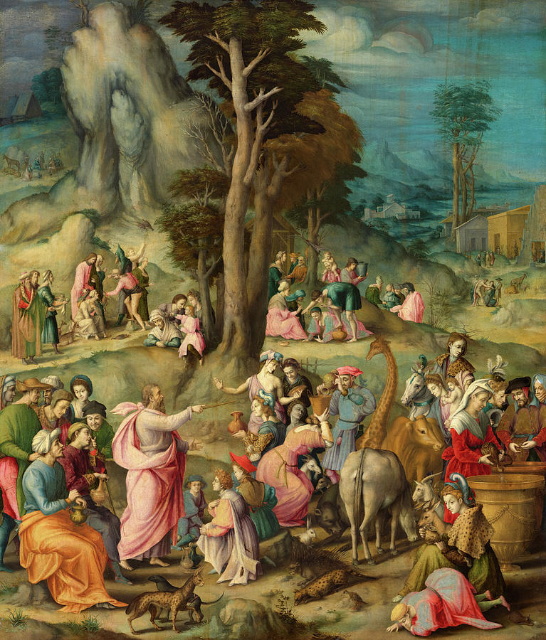 The Gathering of Manna, Manna is from Heaven Painting by Bacchiacca ...