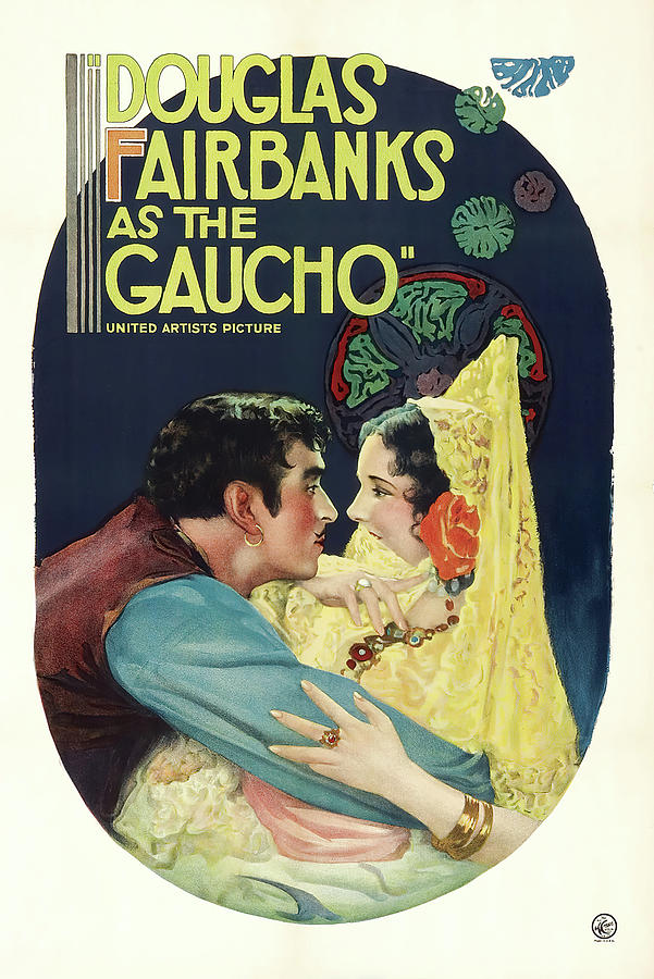 Vintage Mixed Media - The Gaucho, with Douglas Fairbanks, 1927 by Movie World Posters