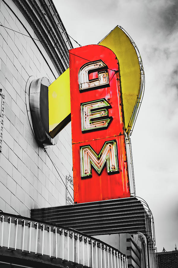 The Gem Theater Sign Near 18th And Vine - Selective Coloring Photograph ...