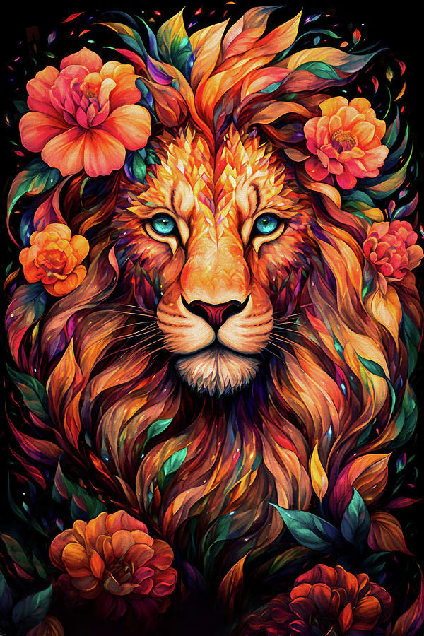 The Gentle Lion Digital Art by Peggy Collins