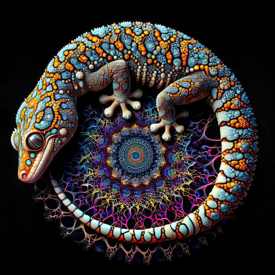 The Geometric Serpent Digital Art by Bill And Linda Tiepelman