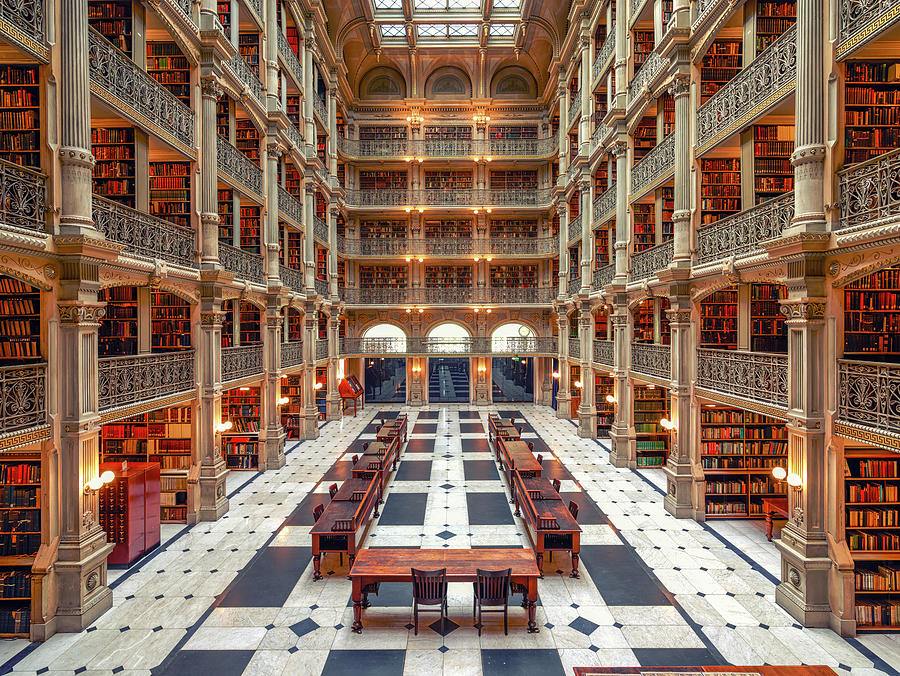 The George Peabody Library Photograph by Joseph S Giacalone