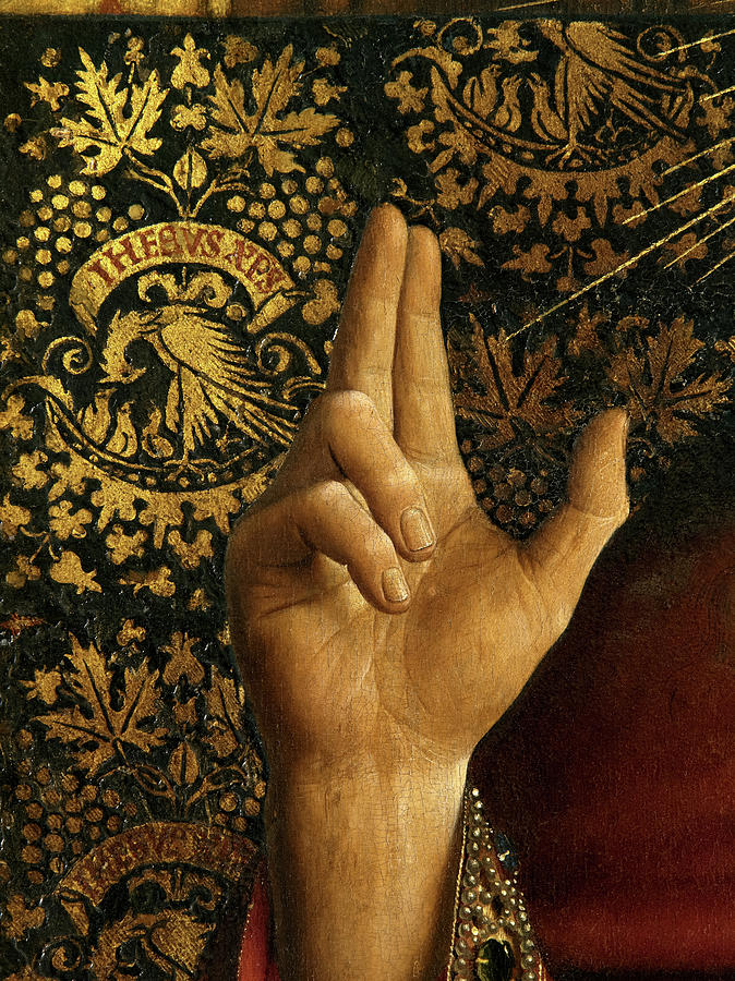 Jan Van Eyck Painting - The Ghent Altarpiece, The Almighty by Jan van Eyck