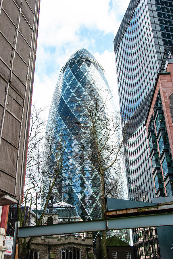 The Gherkin skyscraper Photograph by Marco Mariani - Fine Art America