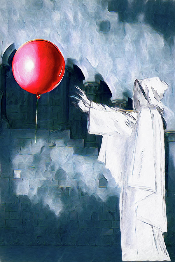 The Ghost and the Red Balloon Digital Art by John Haldane