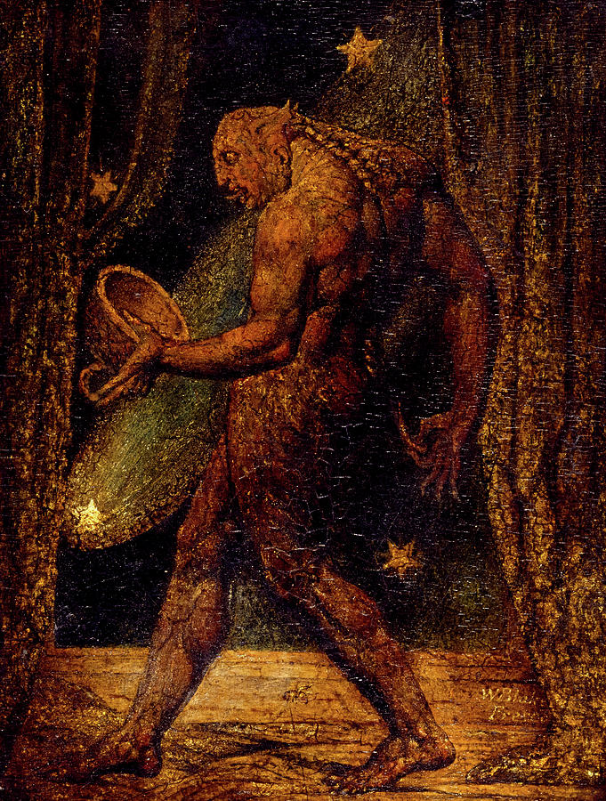 Jaws Painting - The Ghost of a Flea, 1819 by William Blake