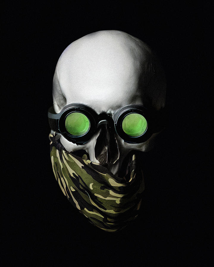 Skull Digital Art - The Ghost by Will Leffert