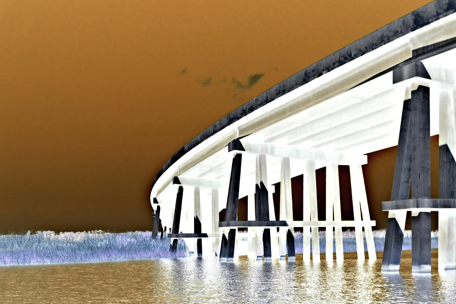 The Ghostly Bayou Bridge Photograph by Kathy K McClellan