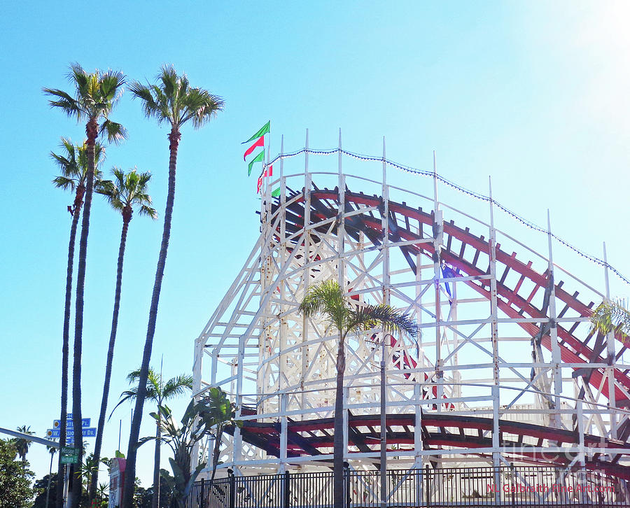 Landscape Photograph - The Giant Dipper Roller Coaster by NL Galbraith Landscape Photograph - The Giant Dipper Roller Coaster by NL Galbraith