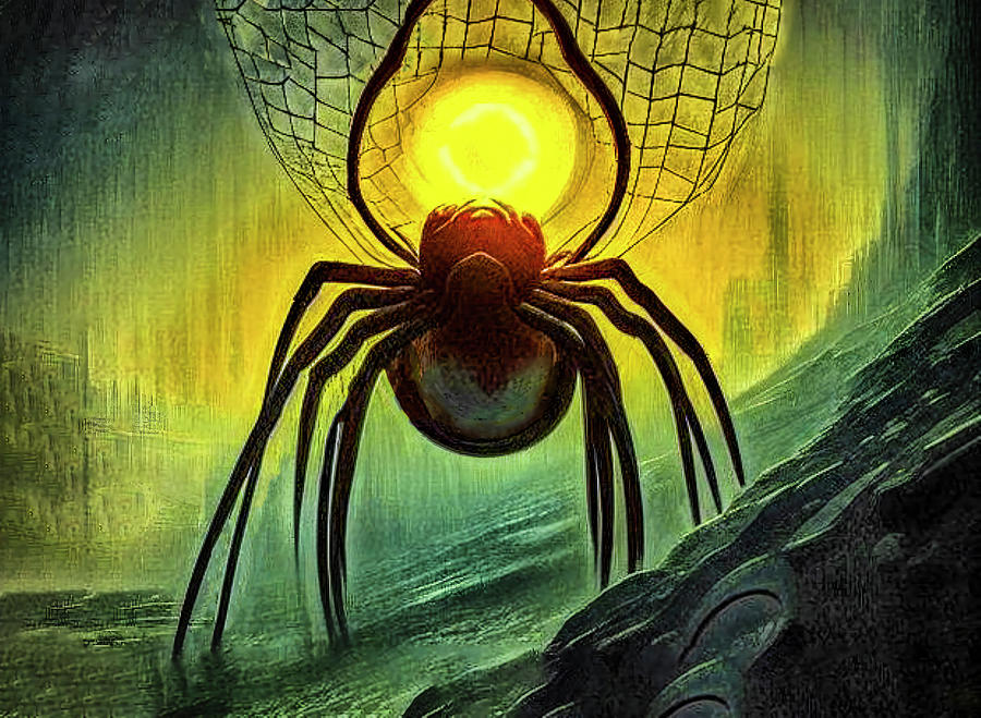 The Giant Golden Orb Spider Digital Art By Steve Taylor Pixels   The Giant Golden Orb Spider Steve Taylor 