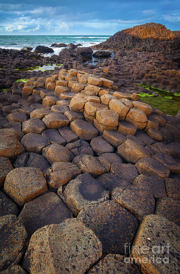 Architecture Photograph - The Giants Causeway - Rocky Road by Inge Johnsson