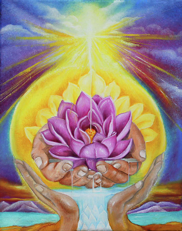 Healing Hands Painting - The Gift by Lori Felix Healing Hands Painting - The Gift by Lori Felix