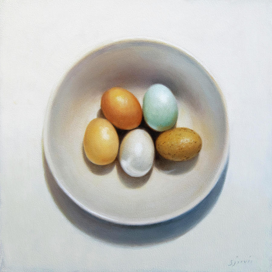 Egg Painting - The Gift by Susan N Jarvis