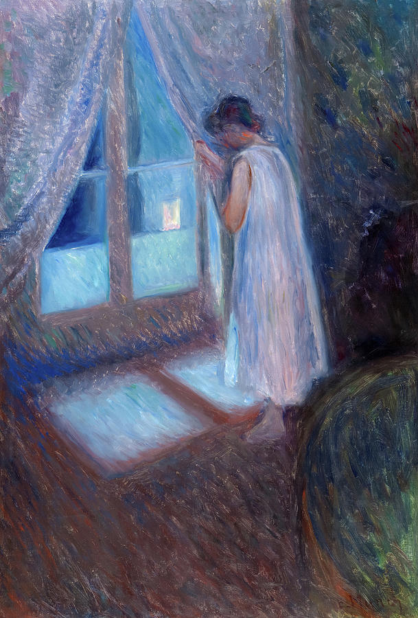 Edvard Munch Painting - The Girl by the Window, 1893 by Edvard Munch