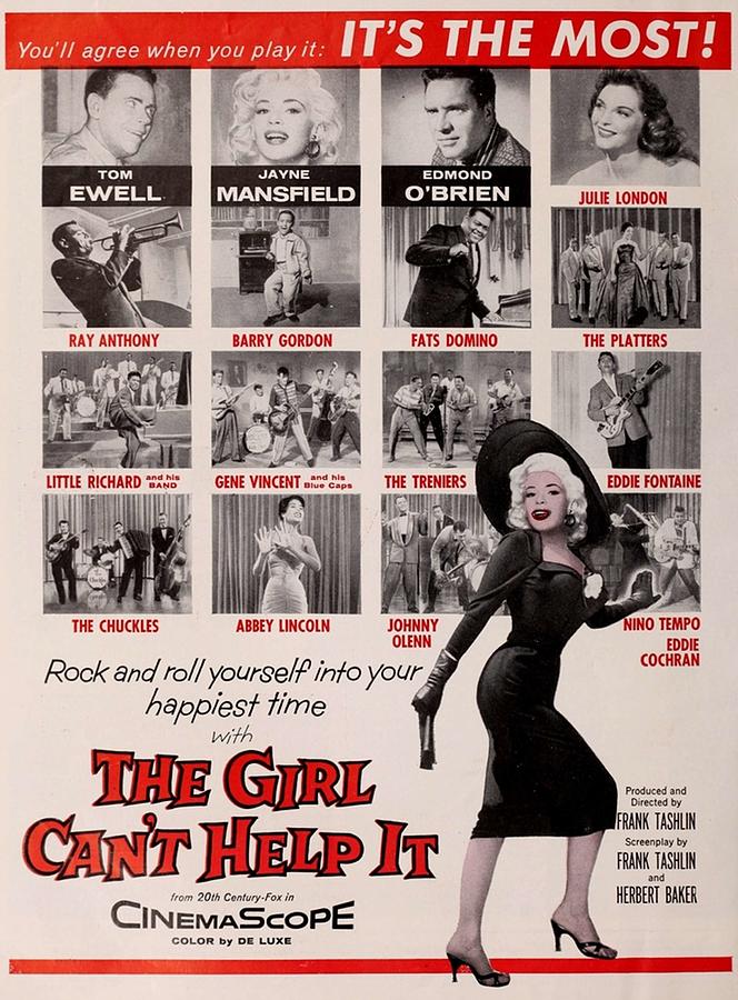 The Girl Can T Help It Jayne Mansfield Fats Domino Little Richard Gene Vincent Poster Digital