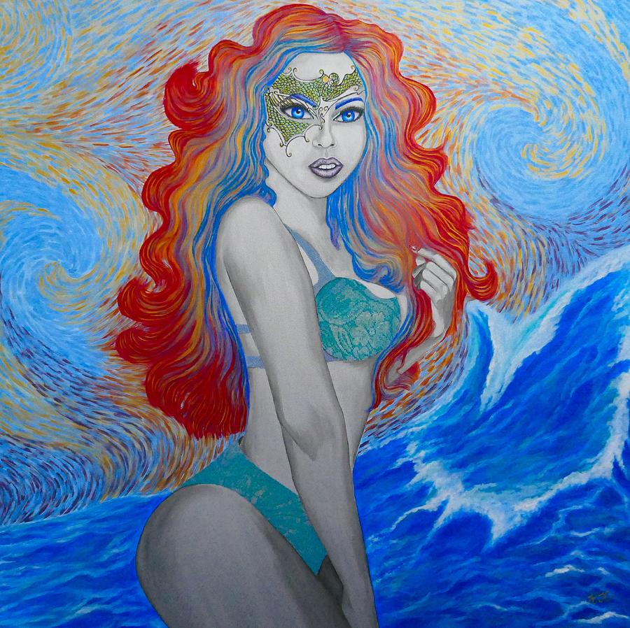 Mermaid Mixed Media - The Girl from Ipanema by Karen Coates