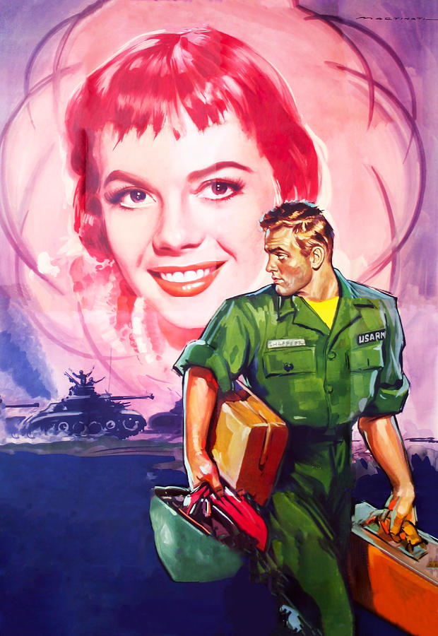 The Girl He Left Behind, 1956, movie poster painting by Luigi Martinati Painting by Movie World Posters
