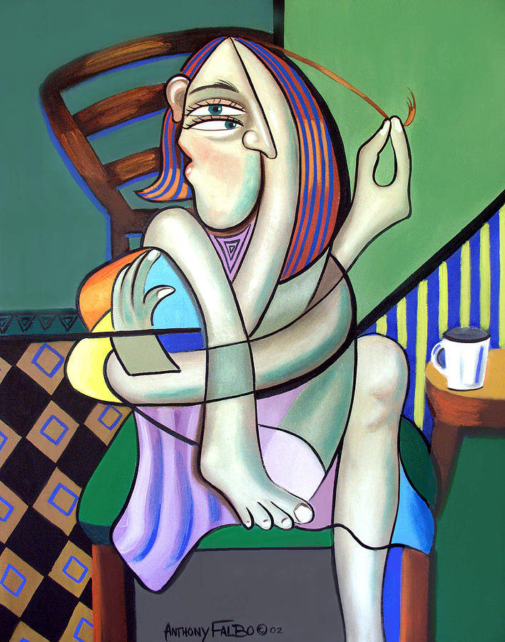 Abstract Painting - The Girl Next Door by Anthony Falbo