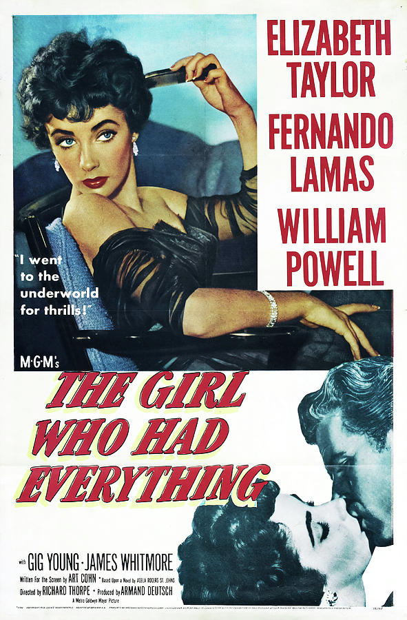 THE GIRL WHO HAD EVERYTHING POSTER Elizabeth Taylor 