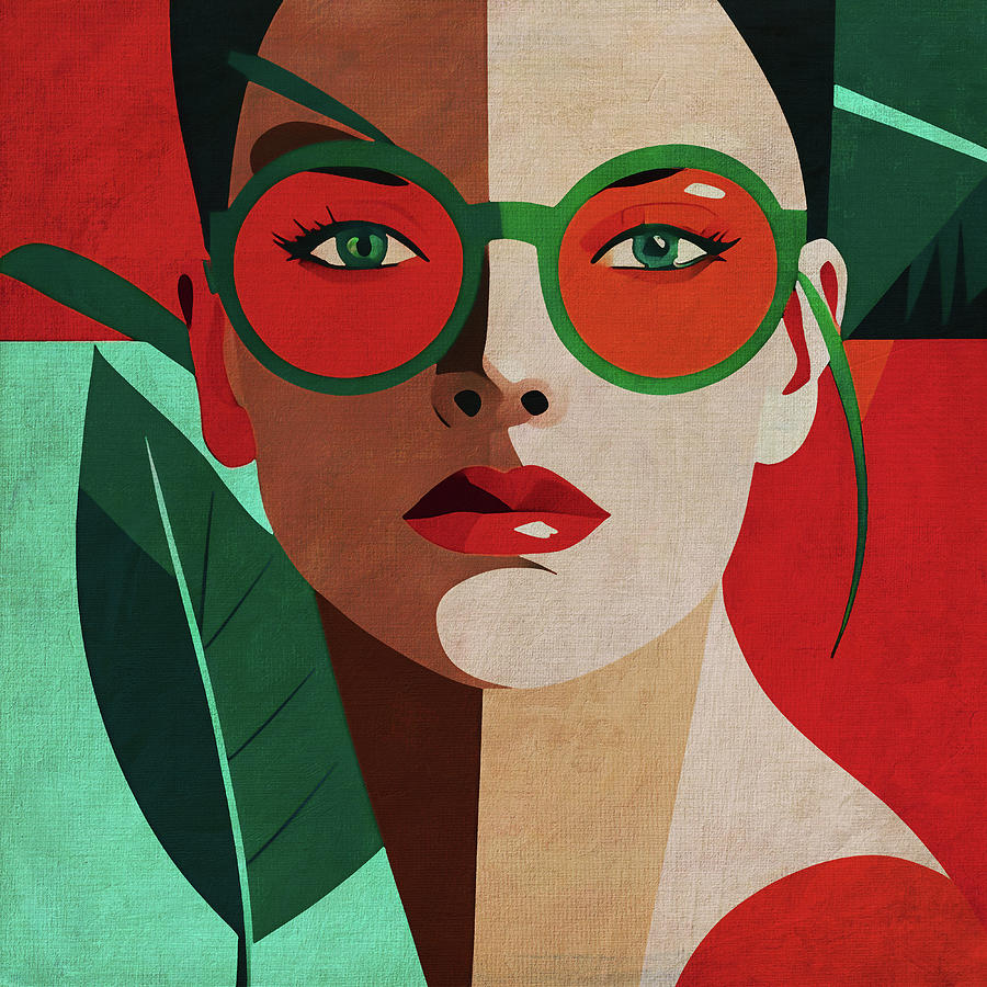 The girl with glasses Digital Art by Jan Keteleer