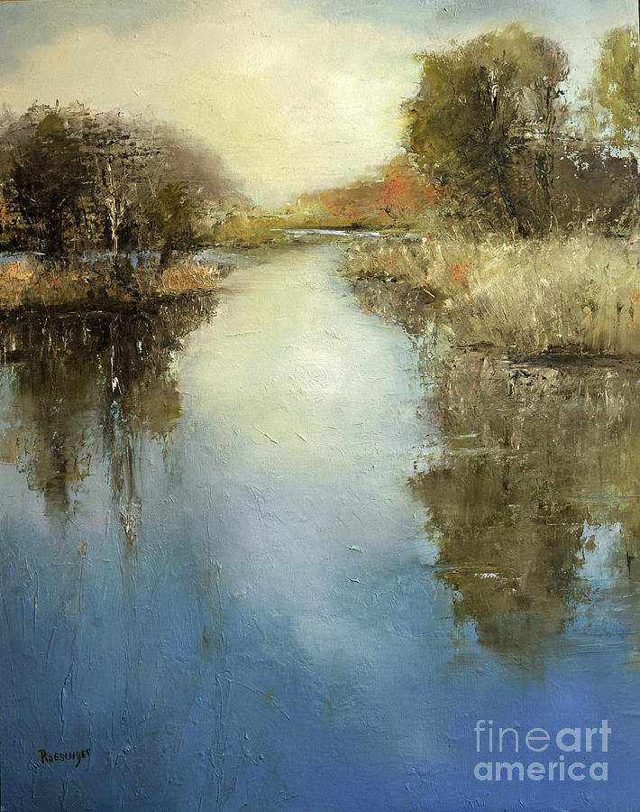 Bucks County Painting - The Giving Pond, Bucks County, PA by Paint Box Studio