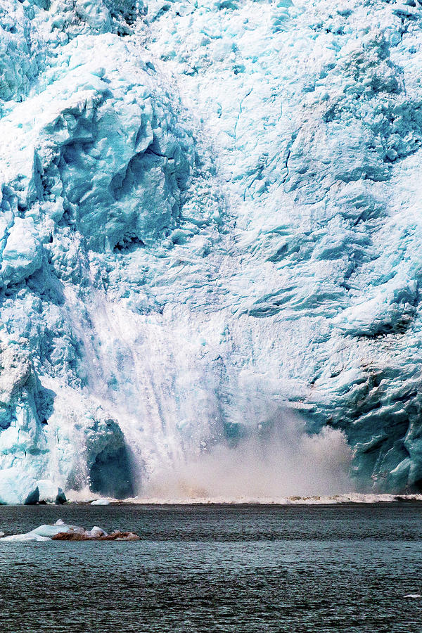 The Glacier Calves into the Sea Photograph by Terri Morris - Pixels