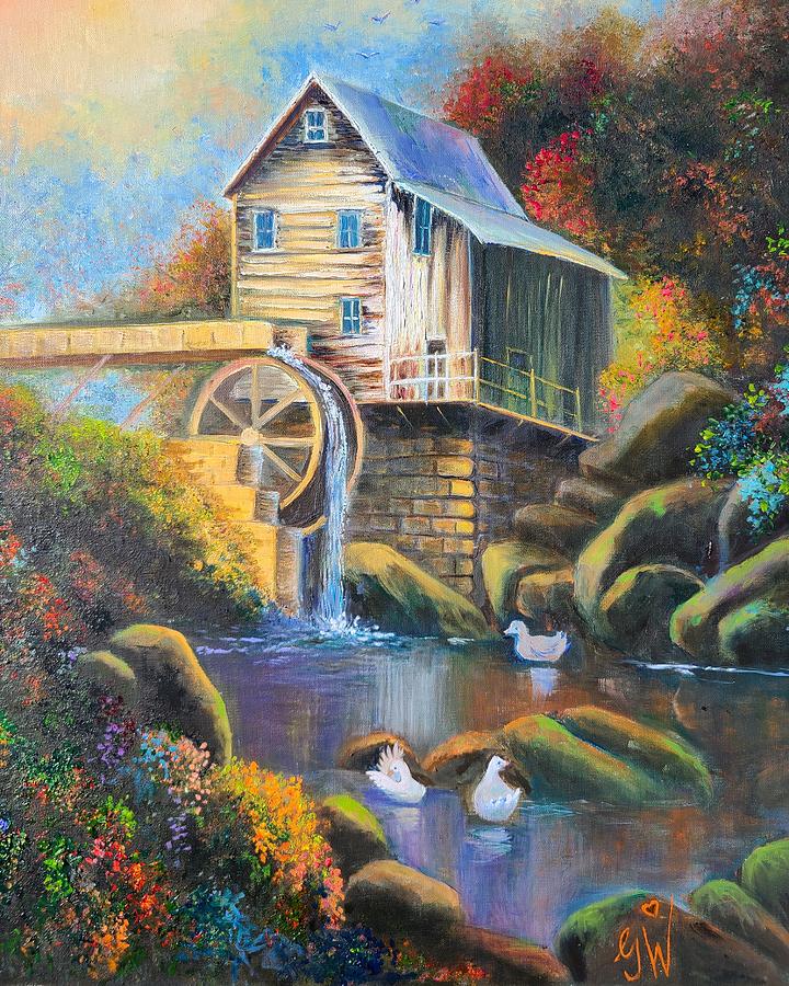 Landscape Painting - The Glade Creek Mill by Gladys Waters