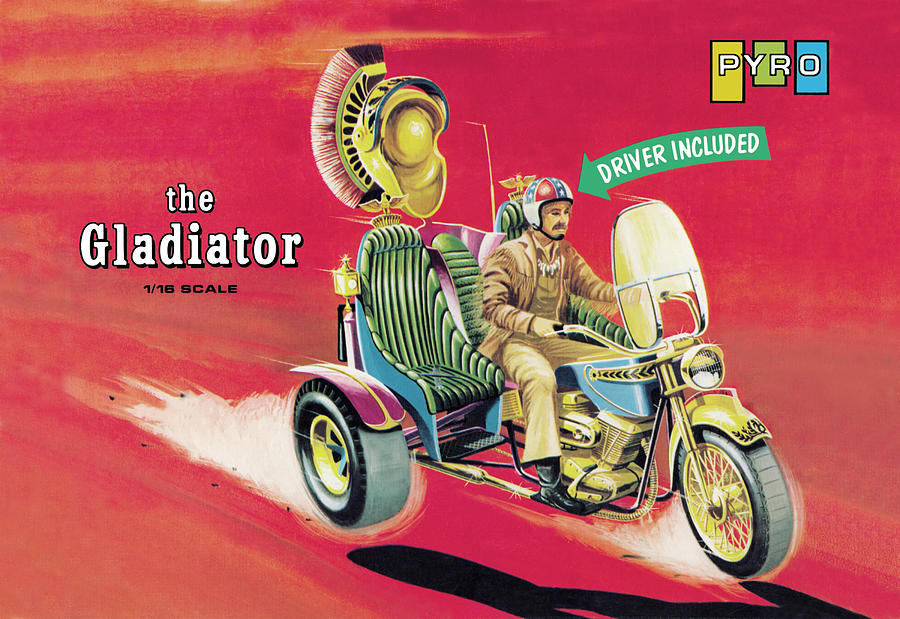 Vintage Drawing - The Gladiator - Driver Included by Vintage Toy Posters